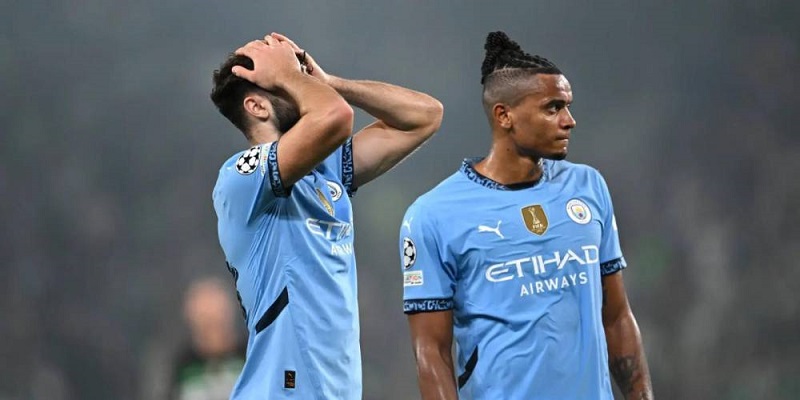 Manchester City đã trải qua một đêm ác mộng khi thua 1-4 trước Sporting Lisbon