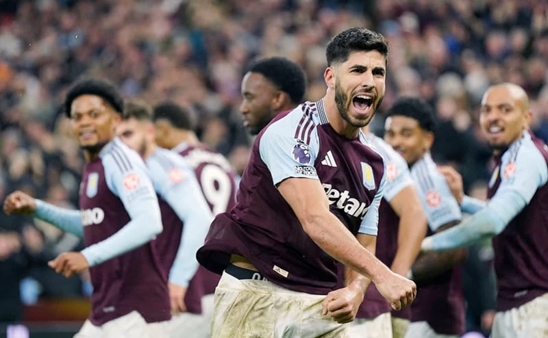 Cầu thủ Marco Asensio ghi bàn gỡ hòa cho Aston Villa