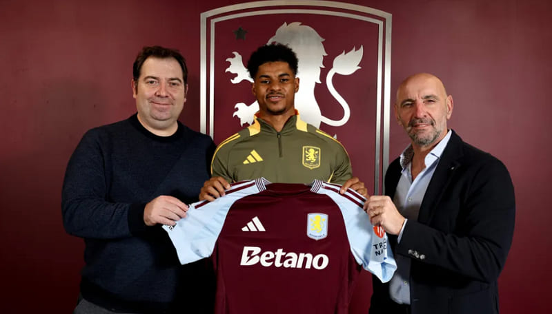 Cầu thủ Marcus Rashford gia nhập CLB Aston Villa