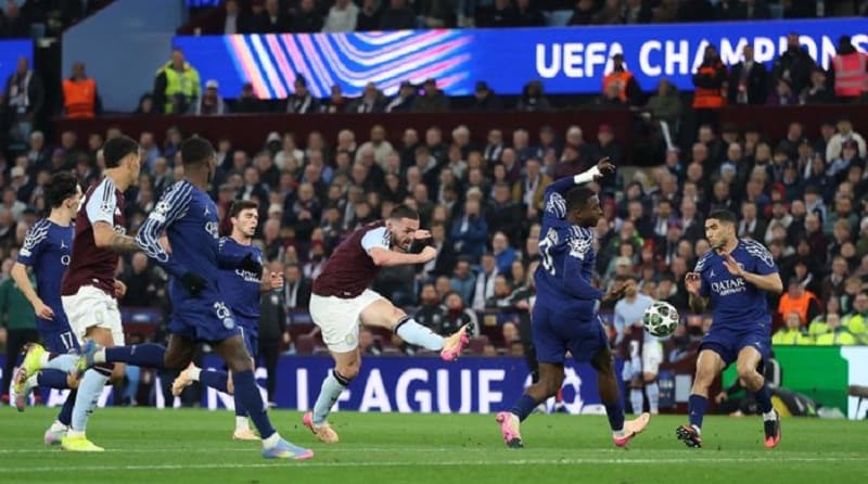 CLB PSG thắng Villa Park tại vòng tứ kết UEFA Champions League